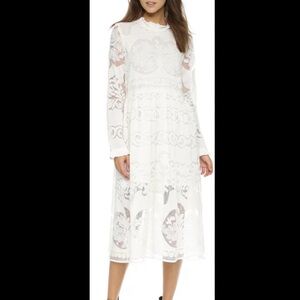 Endless Rose White Lace Long Sleeve Dress